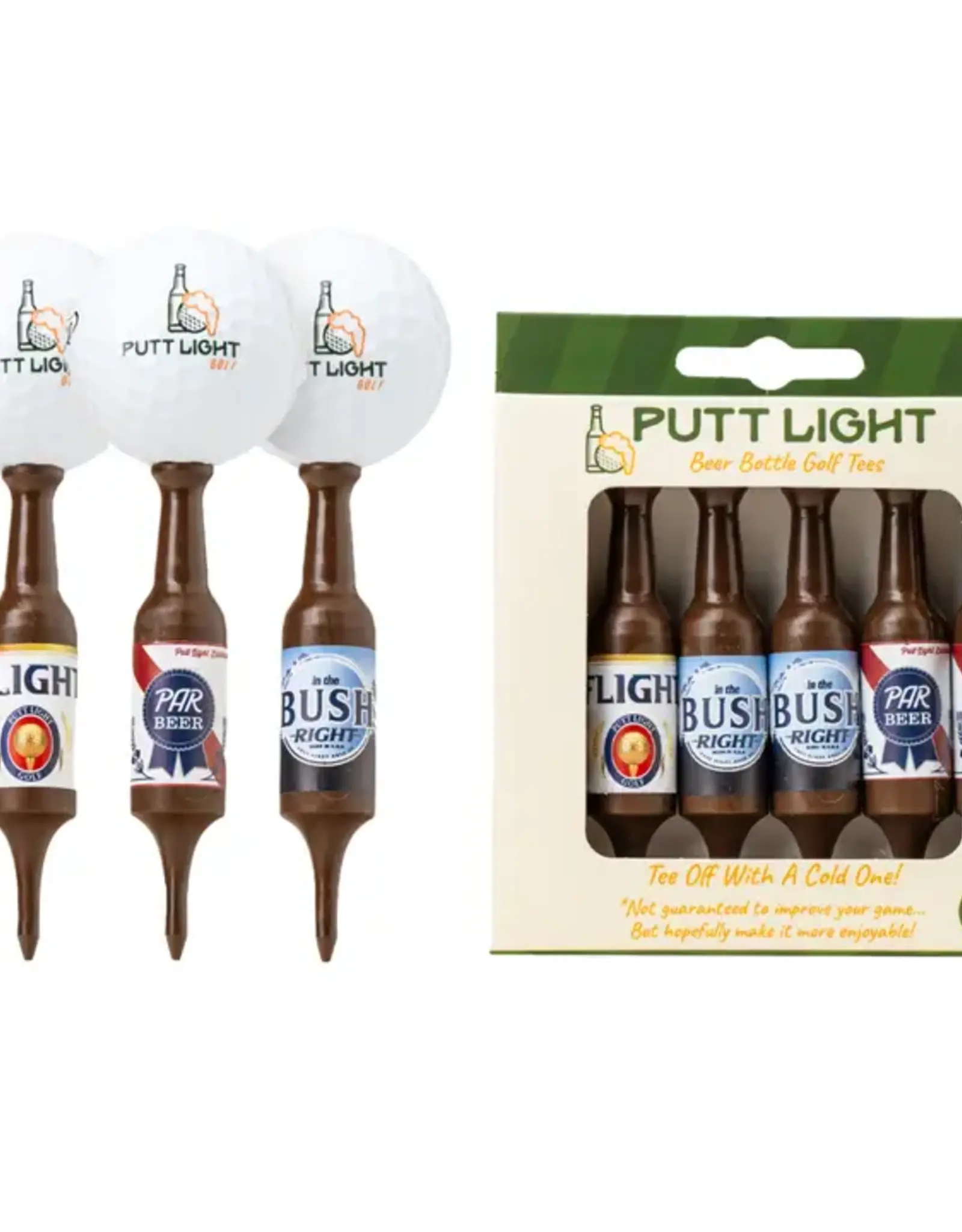 Putt Light Golf Co Beer Bottle Golf Tees, Variety Pack