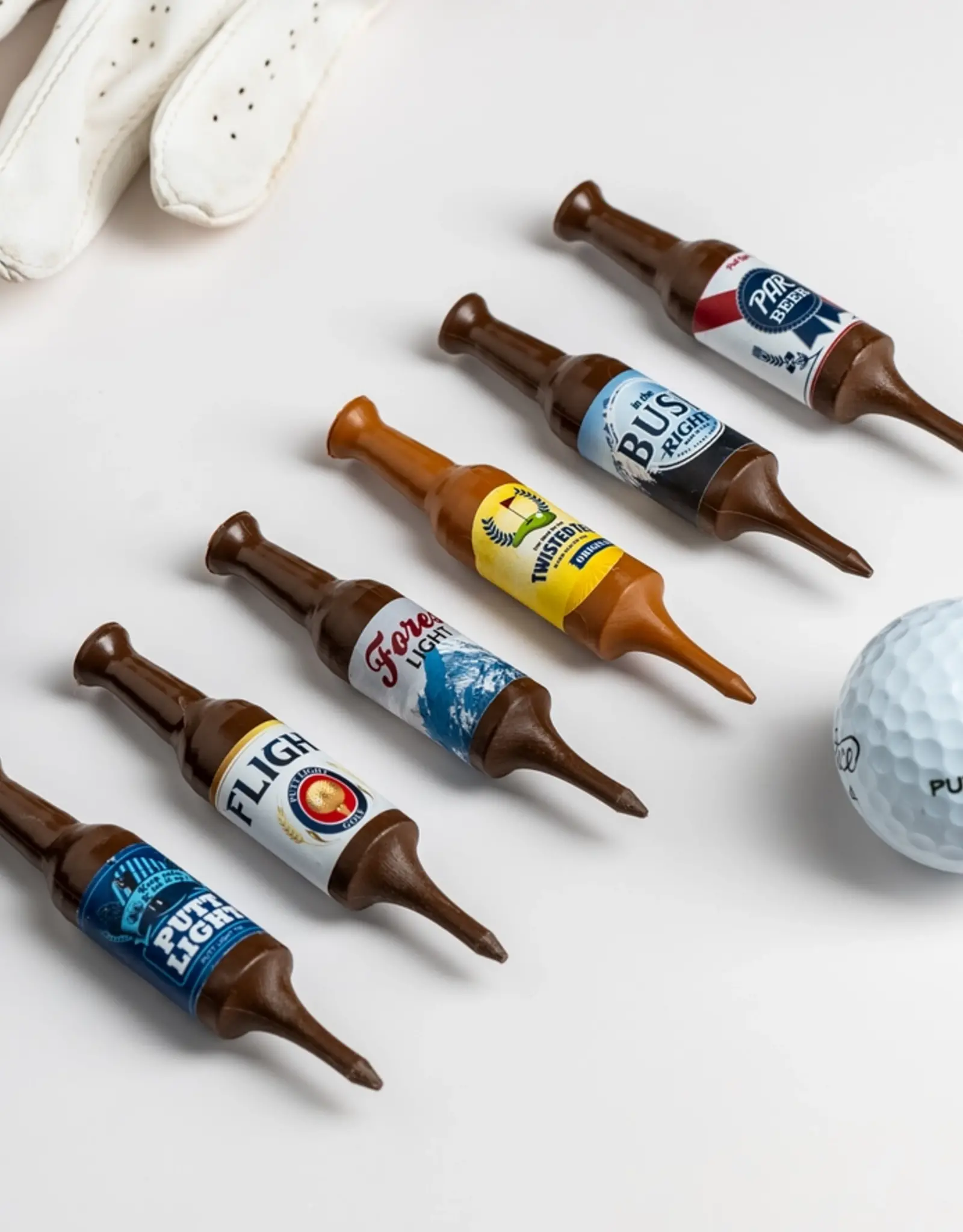 Putt Light Golf Co Beer Bottle Golf Tees, Variety Pack