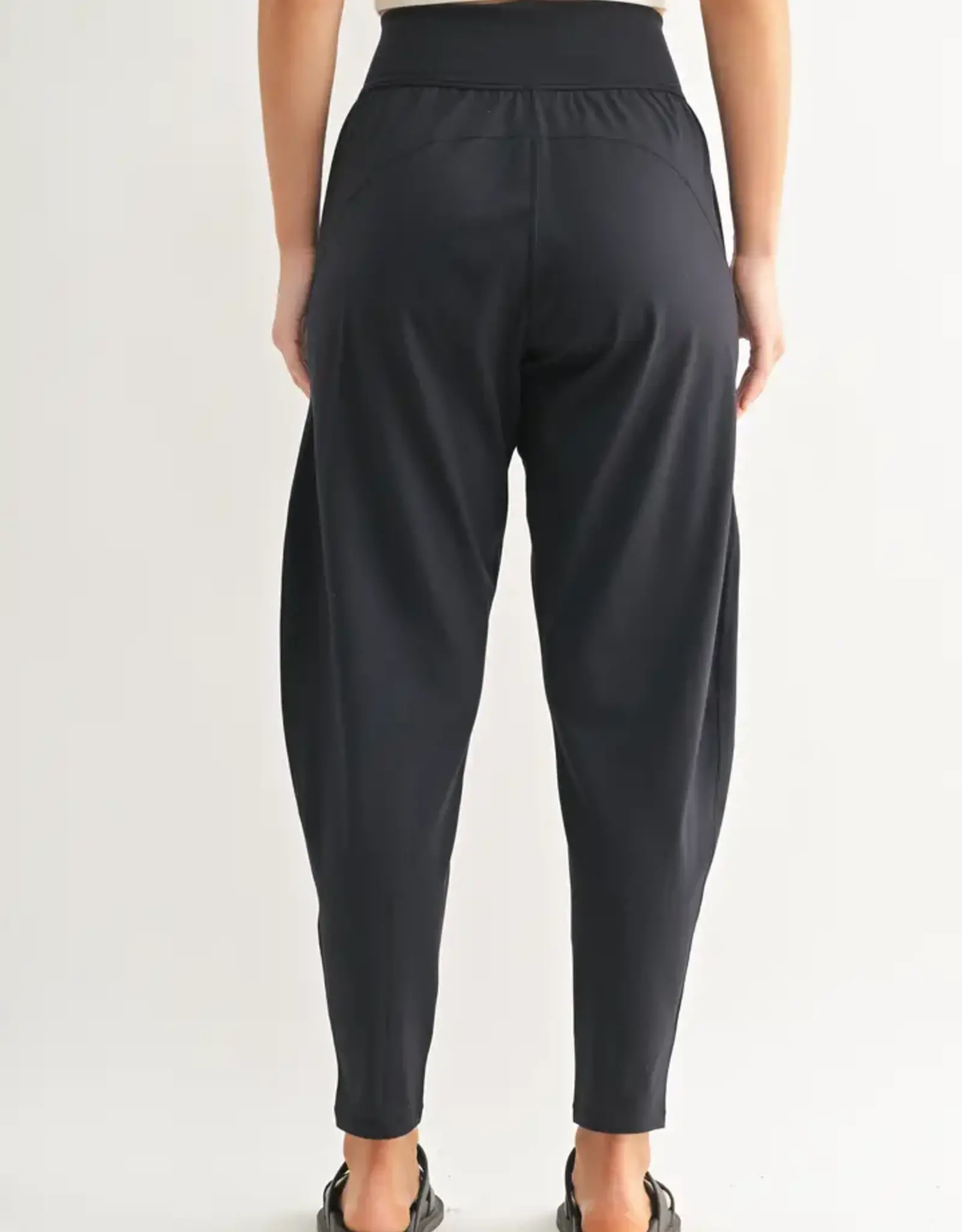 Mono B Venice Flow Barrel Active Pants, Black