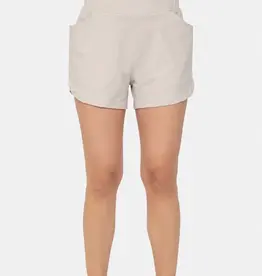 Mono B Athleisure Shorts with Curved Hemline