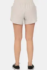 Mono B Athleisure Shorts with Curved Hemline