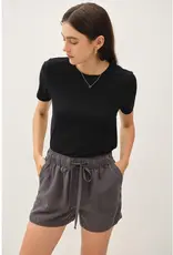 High Rise Pull On Tencel Short