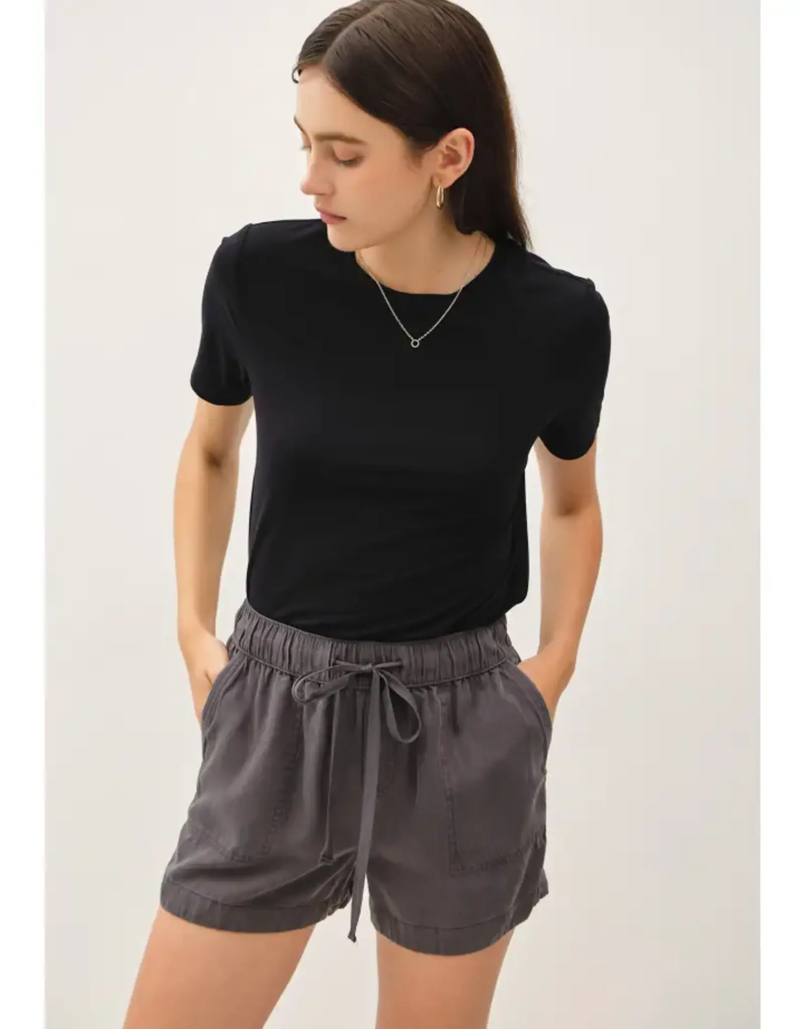 High Rise Pull On Tencel Short