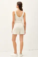 Faux-Set Button Up Vest Romper
