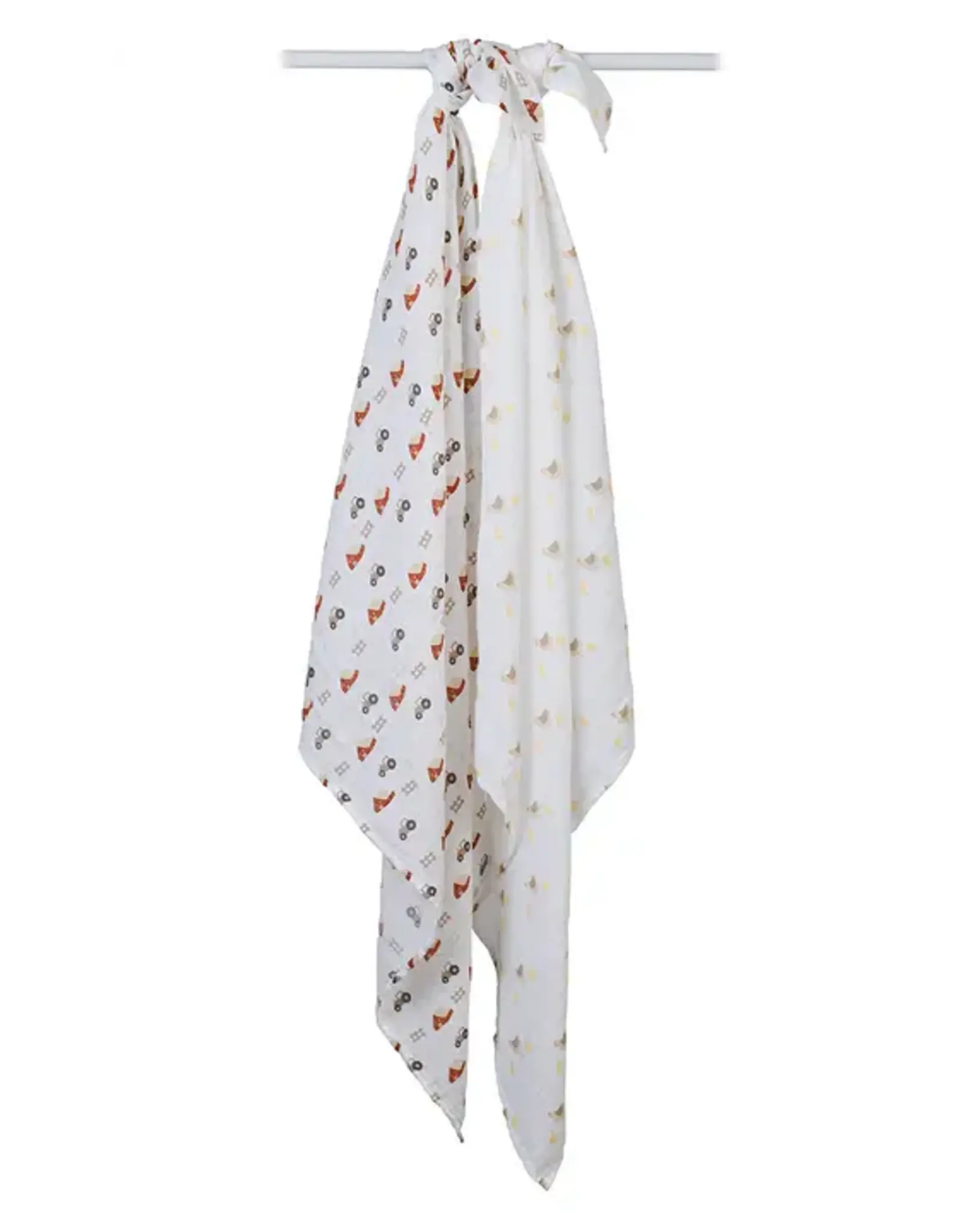 Lulujo 2-pack Cotton Swaddle -Barnyard/ Hens & Chicks