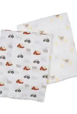 Lulujo 2-pack Cotton Swaddle -Barnyard/ Hens & Chicks