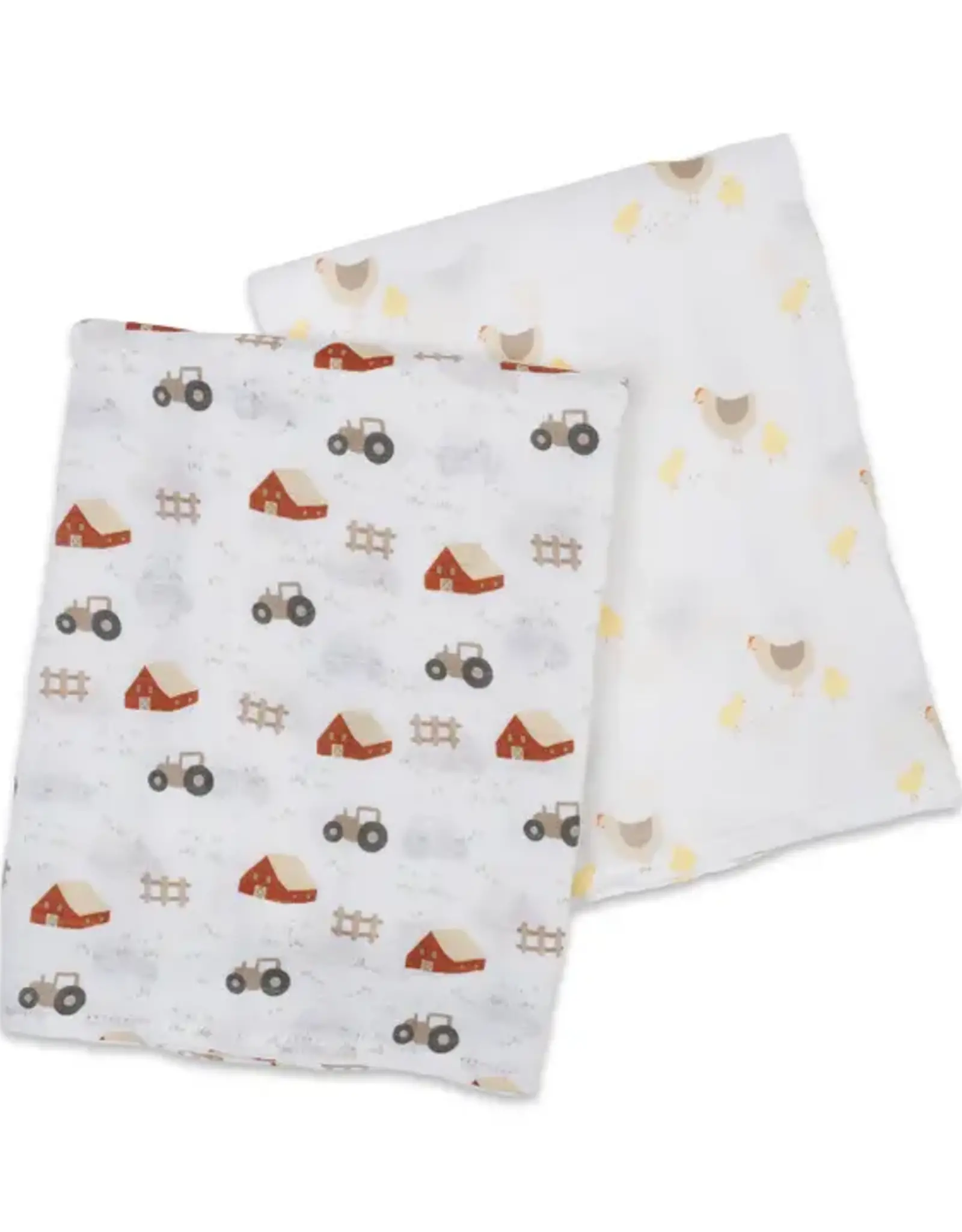 Lulujo 2-pack Cotton Swaddle -Barnyard/ Hens & Chicks