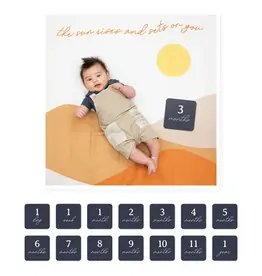 Lulujo Baby's 1st Year Swaddle & Milestone Cards - Sunrise