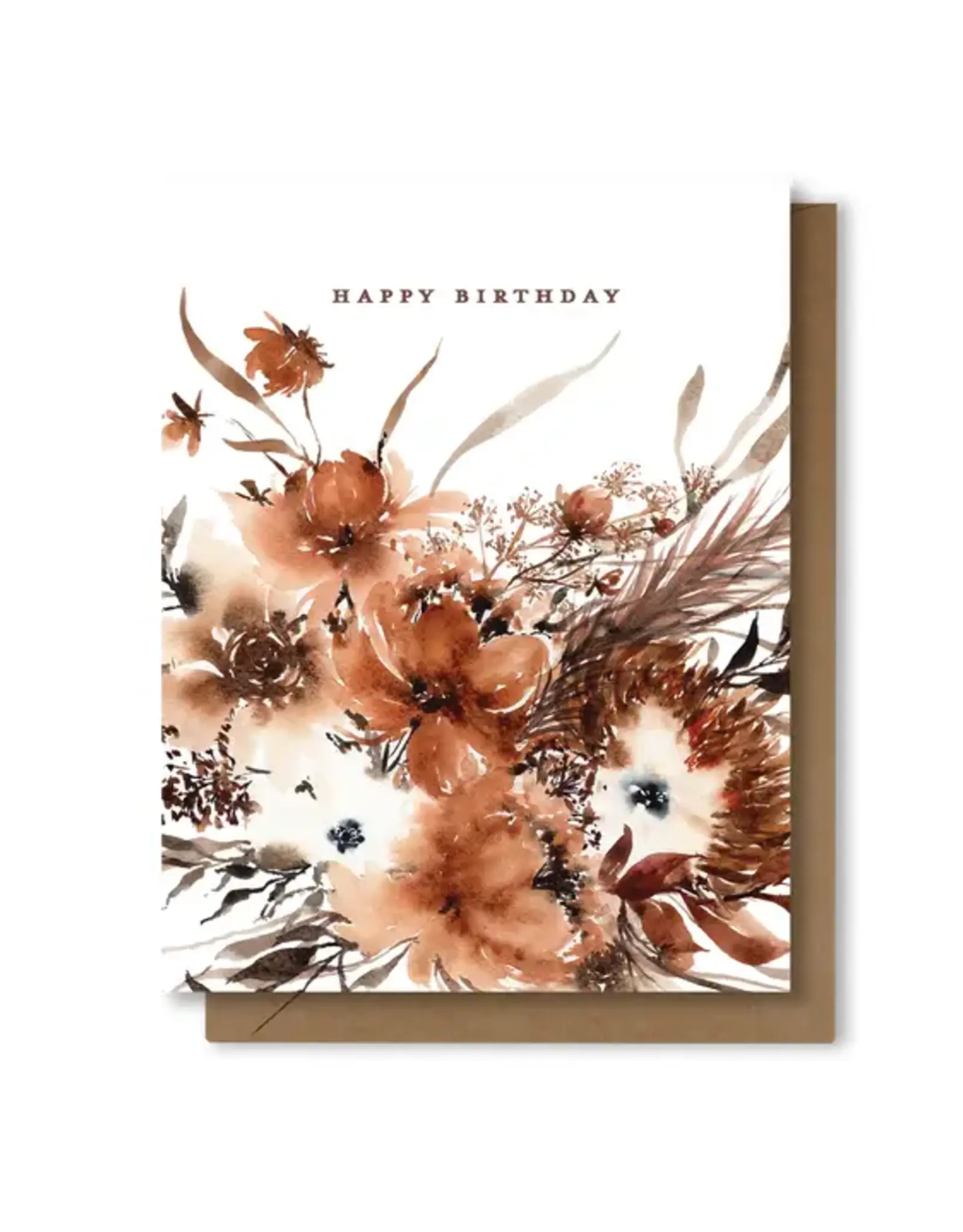 Paperbec Design Co Cards-Rust Floral Birthday