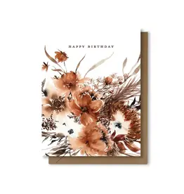 Paperbec Design Co Cards-Rust Floral Birthday