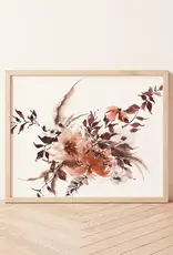 Paperbec Design Co 8x10”, Bohemian Rust Purple Dried Art