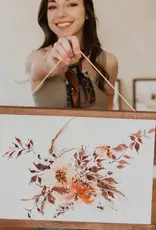 Paperbec Design Co 8x10”, Bohemian Rust Purple Dried Art