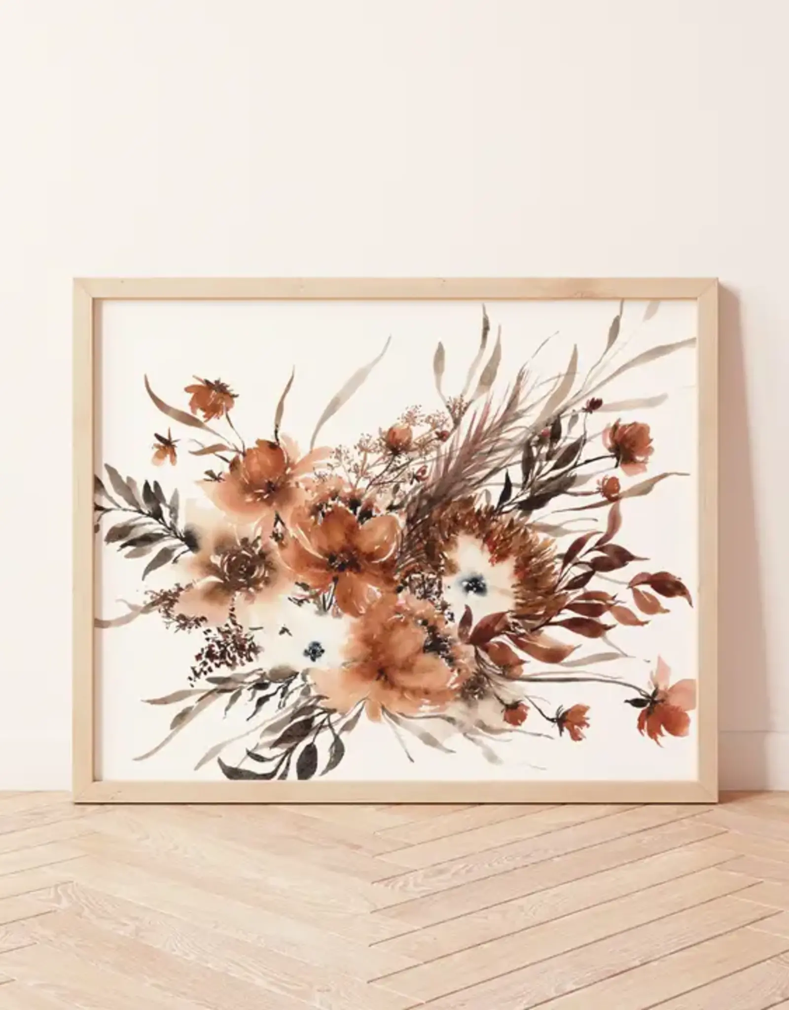 Paperbec Design Co 8x10”, Bohemian Rust Neutral Dried Art