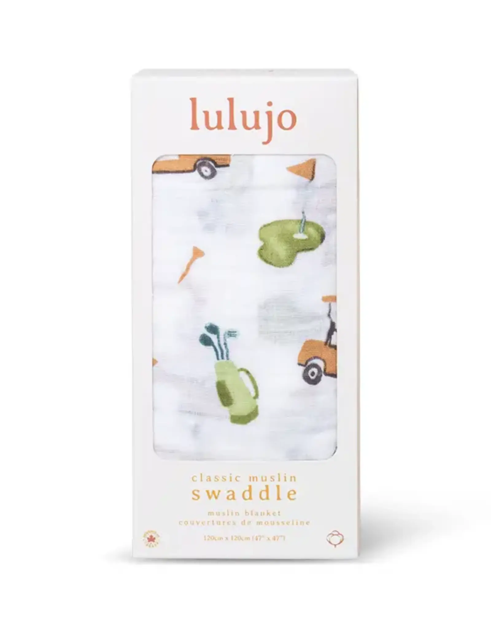 Lulujo Classic Muslin Swaddle - Golf