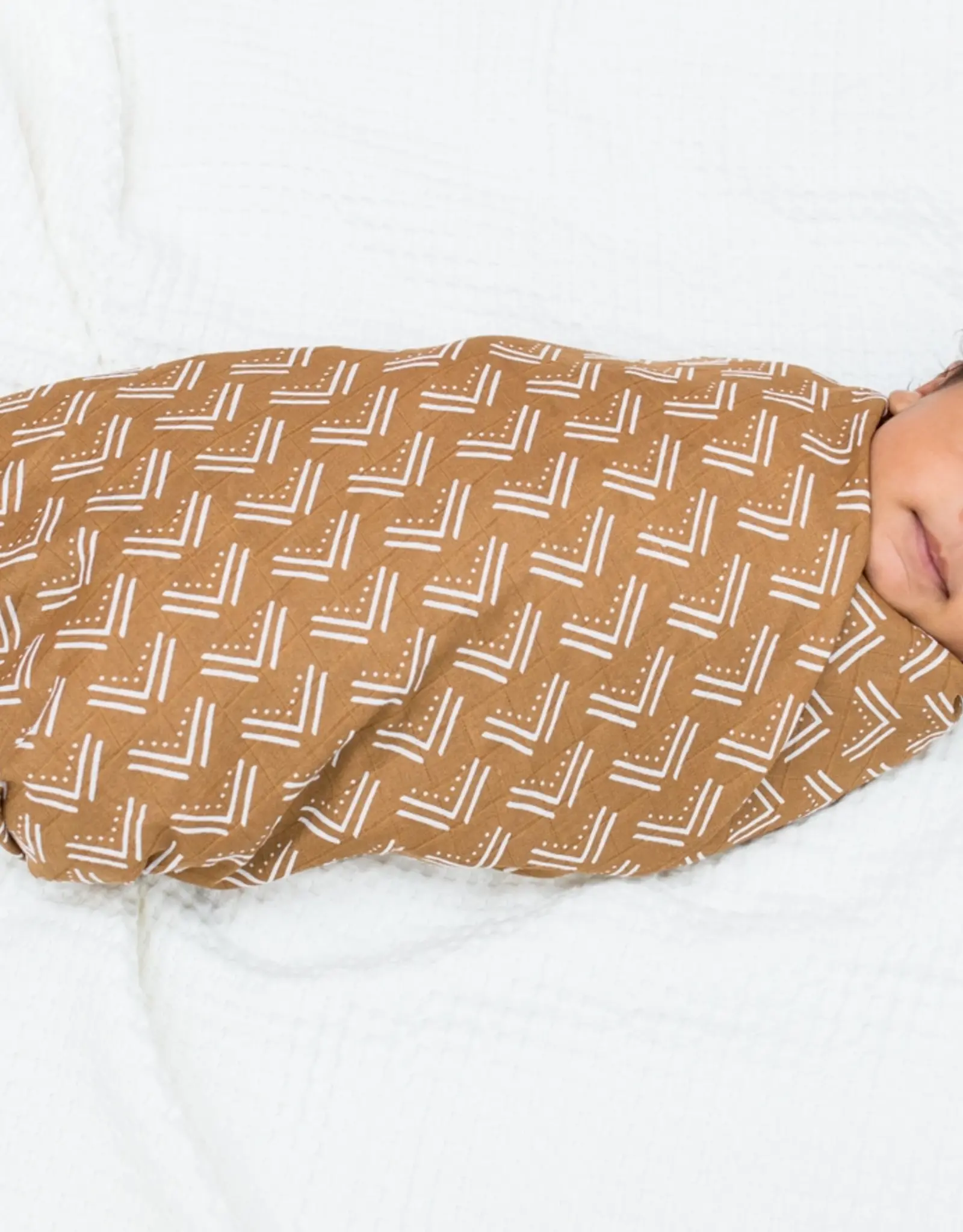 Lulujo 2-pack Cotton Swaddles - Mudcloth / Black Birds