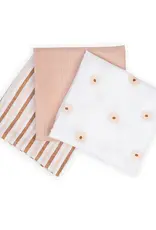Lulujo 3pk Muslin Receiving Blankets - Daisies