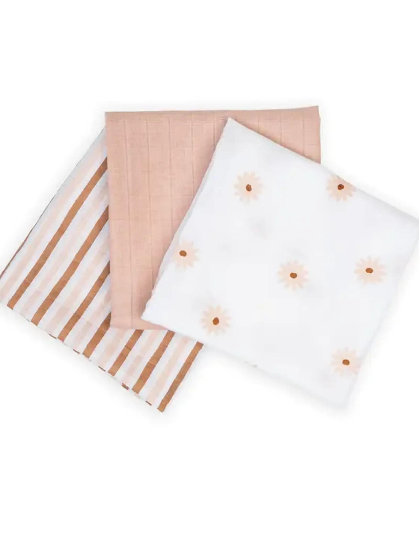 Lulujo 3pk Muslin Receiving Blankets - Daisies