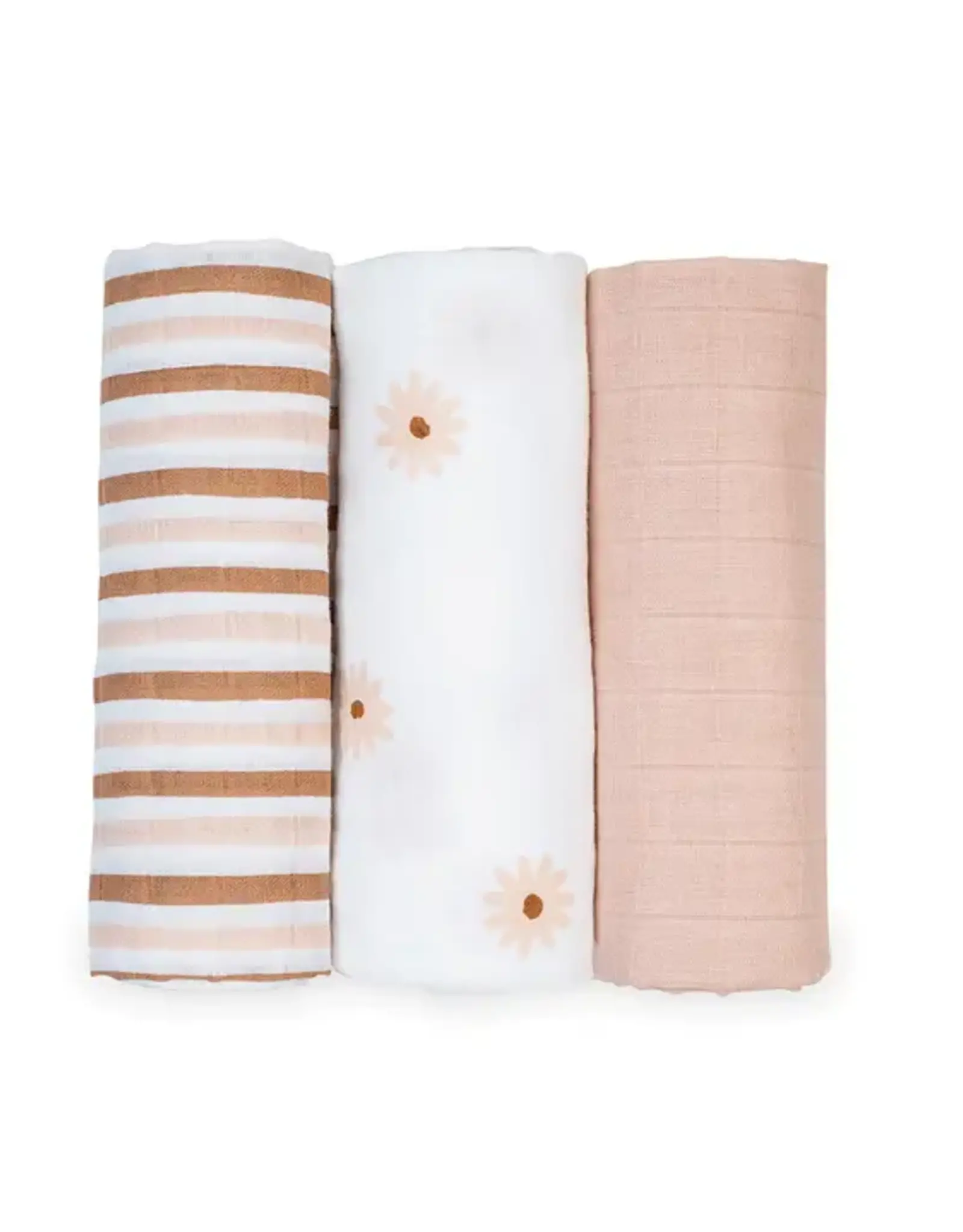 Lulujo 3pk Muslin Receiving Blankets - Daisies