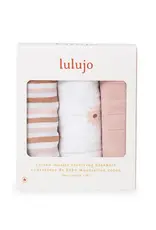 Lulujo 3pk Muslin Receiving Blankets - Daisies