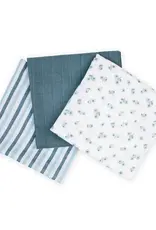Lulujo 3pk Muslin Receiving Blankets - Blueberries