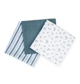 Lulujo 3pk Muslin Receiving Blankets - Blueberries