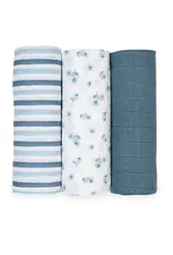 Lulujo 3pk Muslin Receiving Blankets - Blueberries