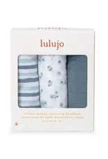 Lulujo 3pk Muslin Receiving Blankets - Blueberries