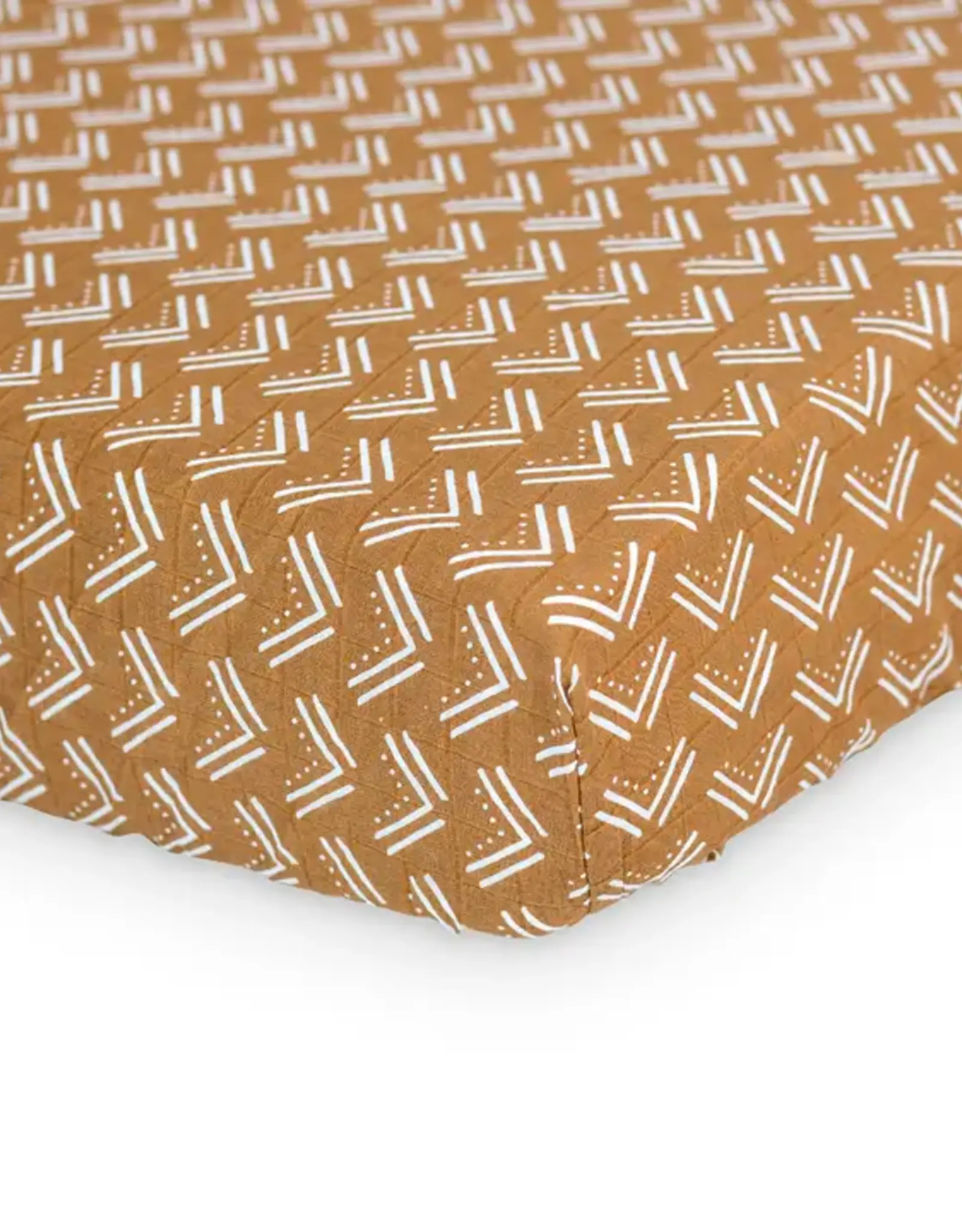 Lulujo Cotton Crib Sheet - Mudcloth