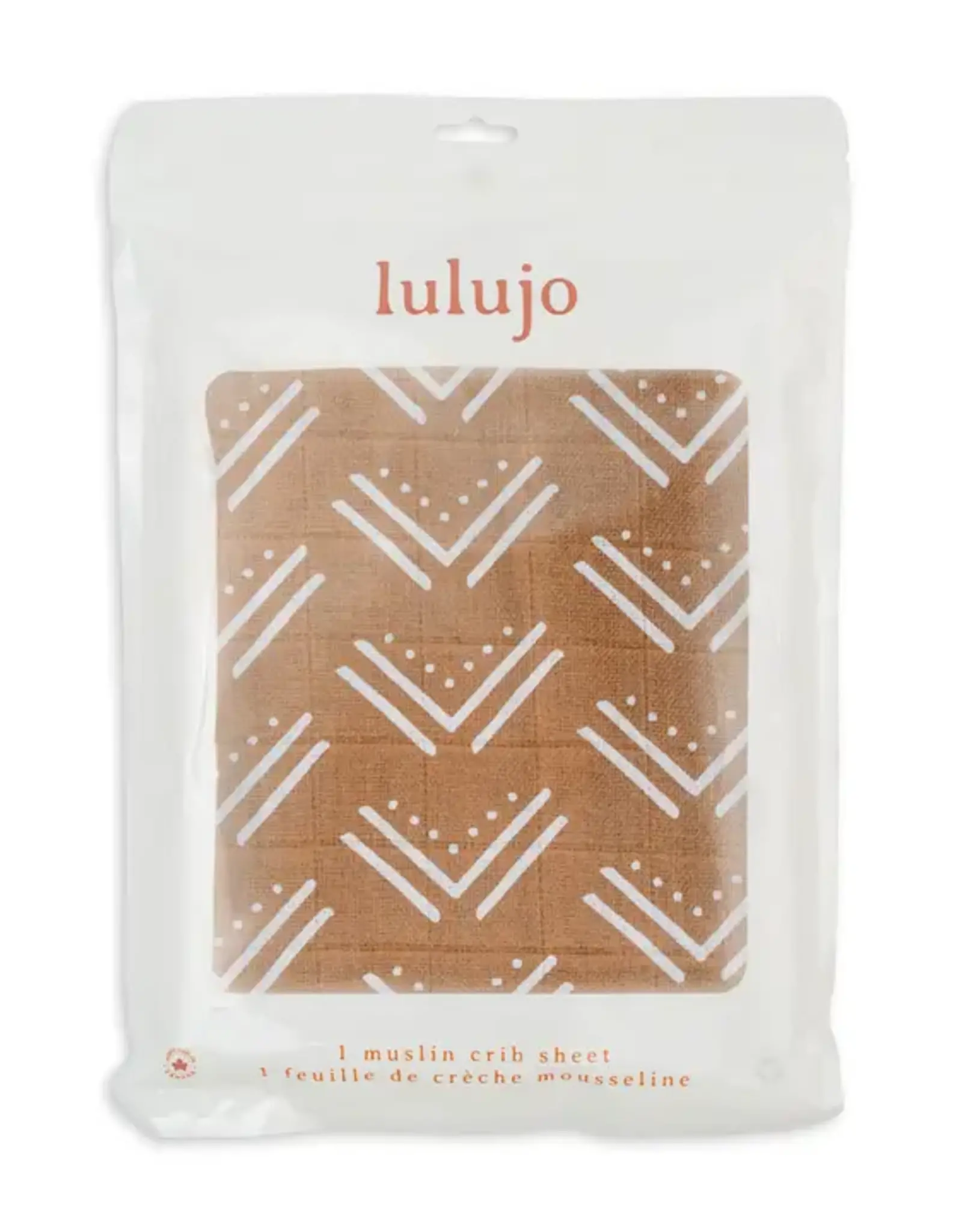 Lulujo Cotton Crib Sheet - Mudcloth