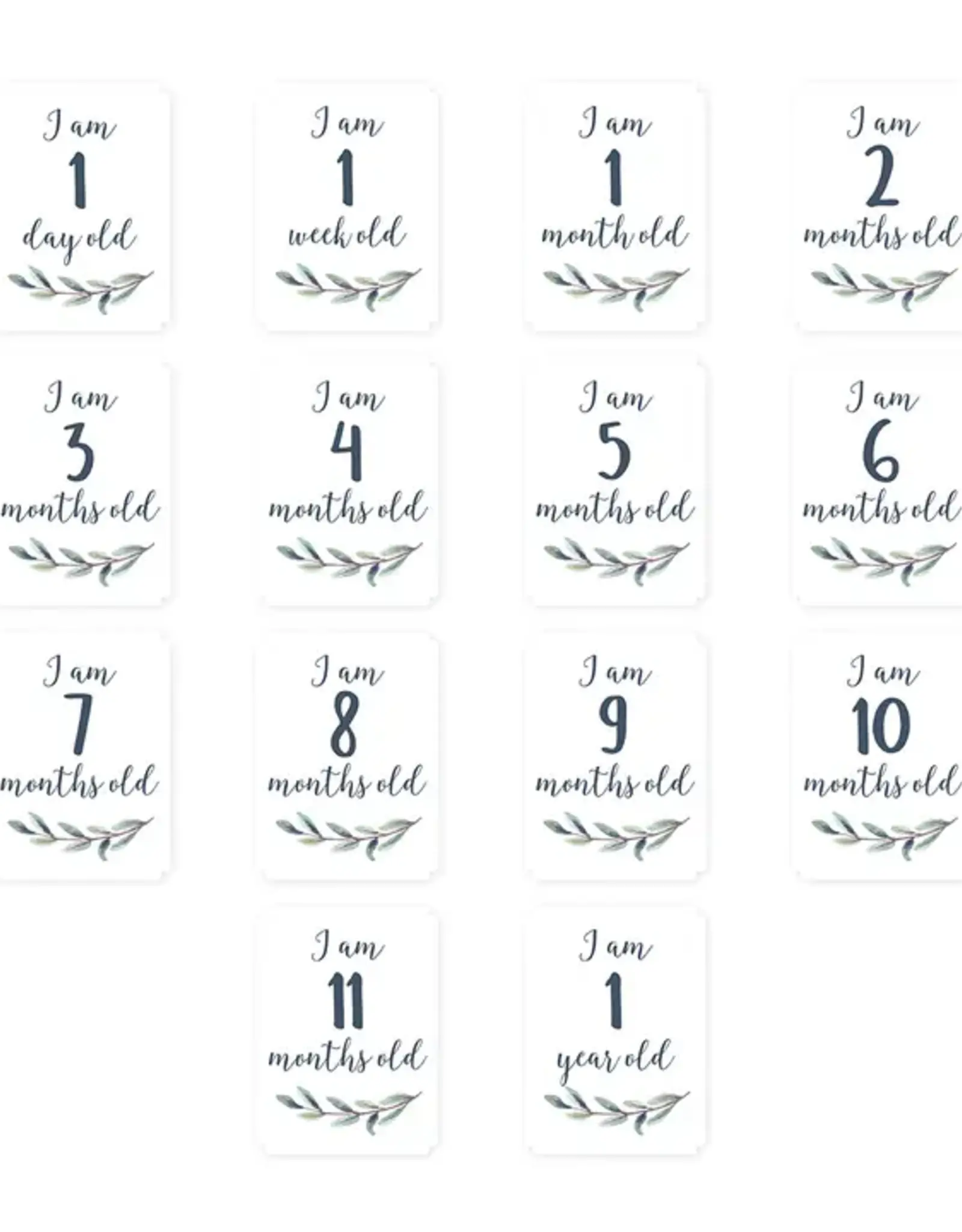 Lulujo Baby's 1st Year Swaddle & Milestone Cards - Hello World