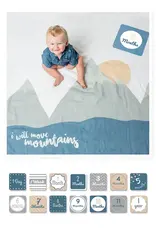 Lulujo Baby's 1st Year Swaddle & Milestone Cards - Move Mountains