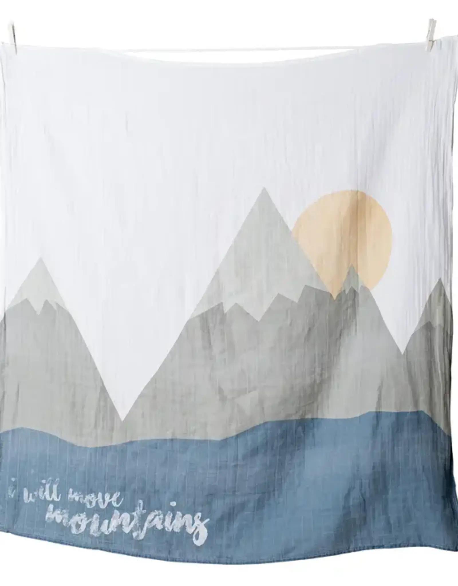 Lulujo Baby's 1st Year Swaddle & Milestone Cards - Move Mountains