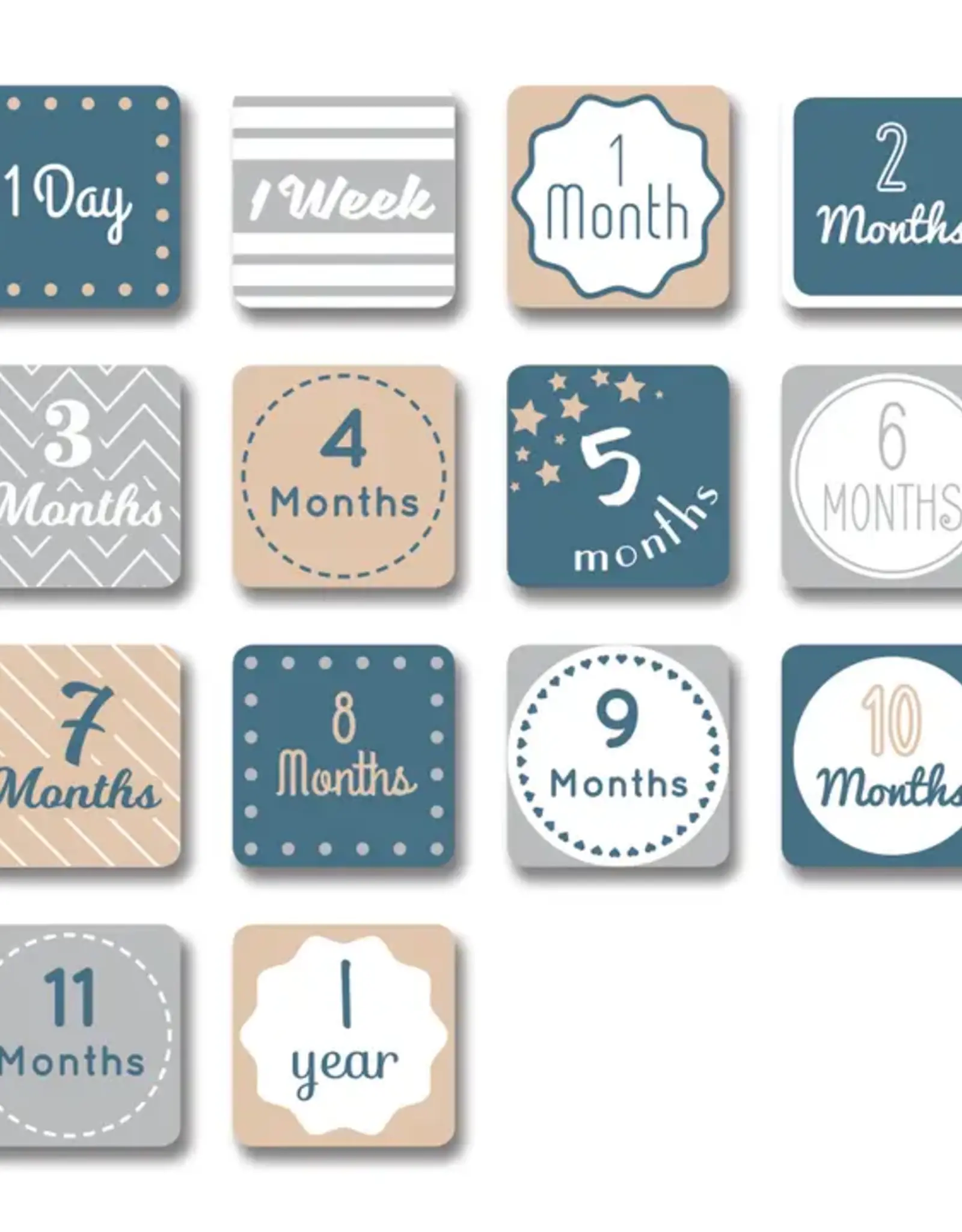 Lulujo Baby's 1st Year Swaddle & Milestone Cards - Move Mountains