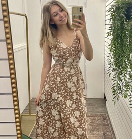 Wrap Midi Dress w/ Waist Ribbon Tie