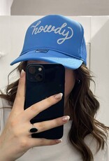 Blonde Ambition Howdy Trucker Hat, Light Blue