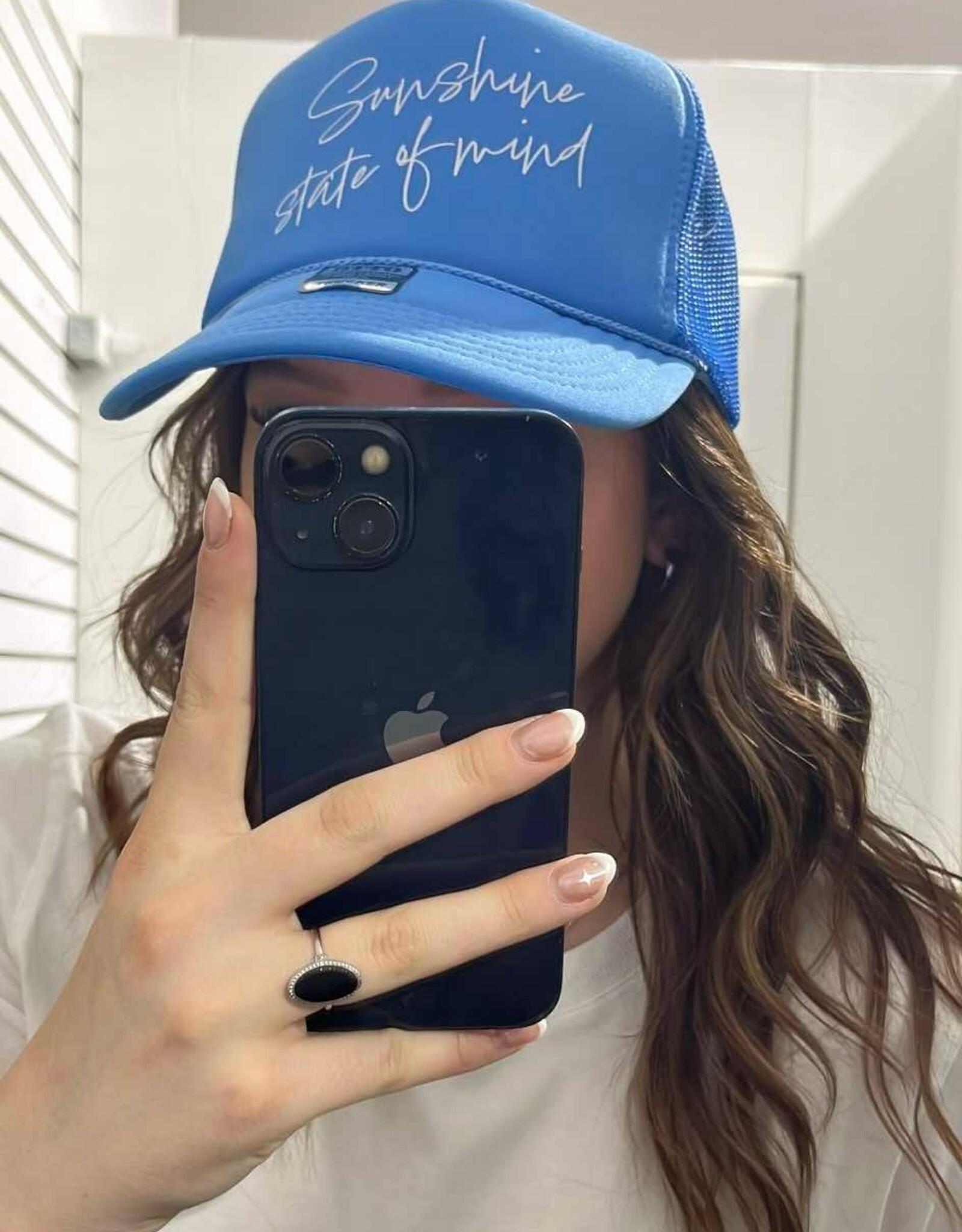Blonde Ambition Sunshine State Of Mind Tucker Hat, Light Blue