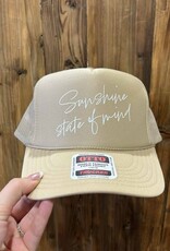 Blonde Ambition Sunshine State Of Mind Trucker Hat, Khaki