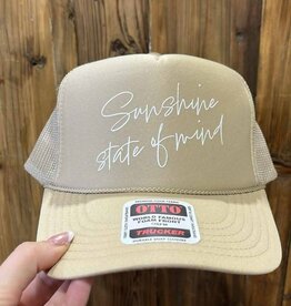 Blonde Ambition Sunshine State Of Mind Trucker Hat, Khaki
