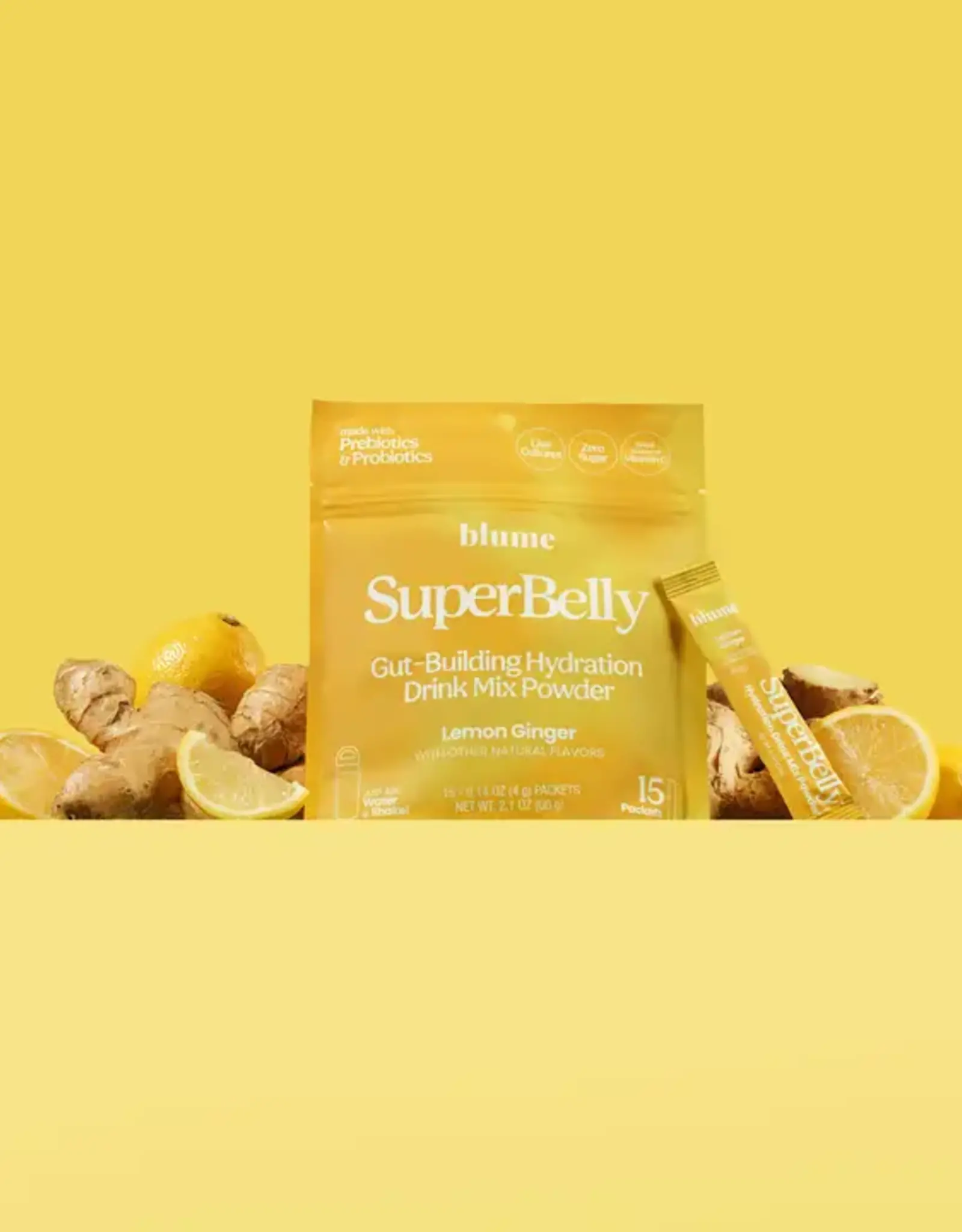 Blume Superbelly Hydration & Gut Mix, Lemon Ginger