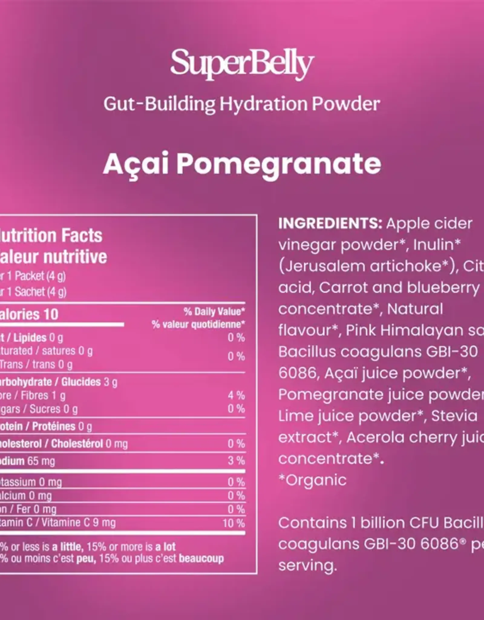 Blume Superbelly Hydration & Gut Mix, Açai Pomegranate
