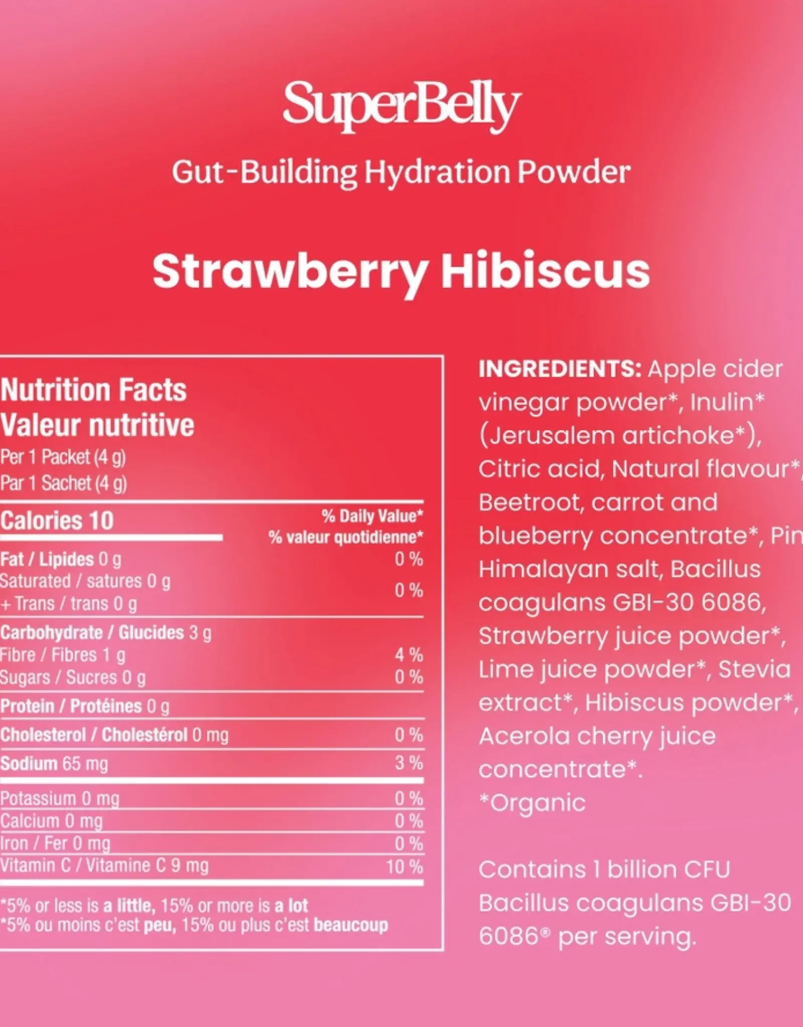 Blume Superbelly Hydration & Gut Mix, Strawberry Hibiscus