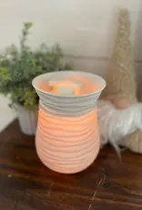 The Scented Market Wax Melter, Matte White Swirl Plug-In