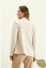 The Workshop Studio Solid Double Breasted Jacket, Light Khaki