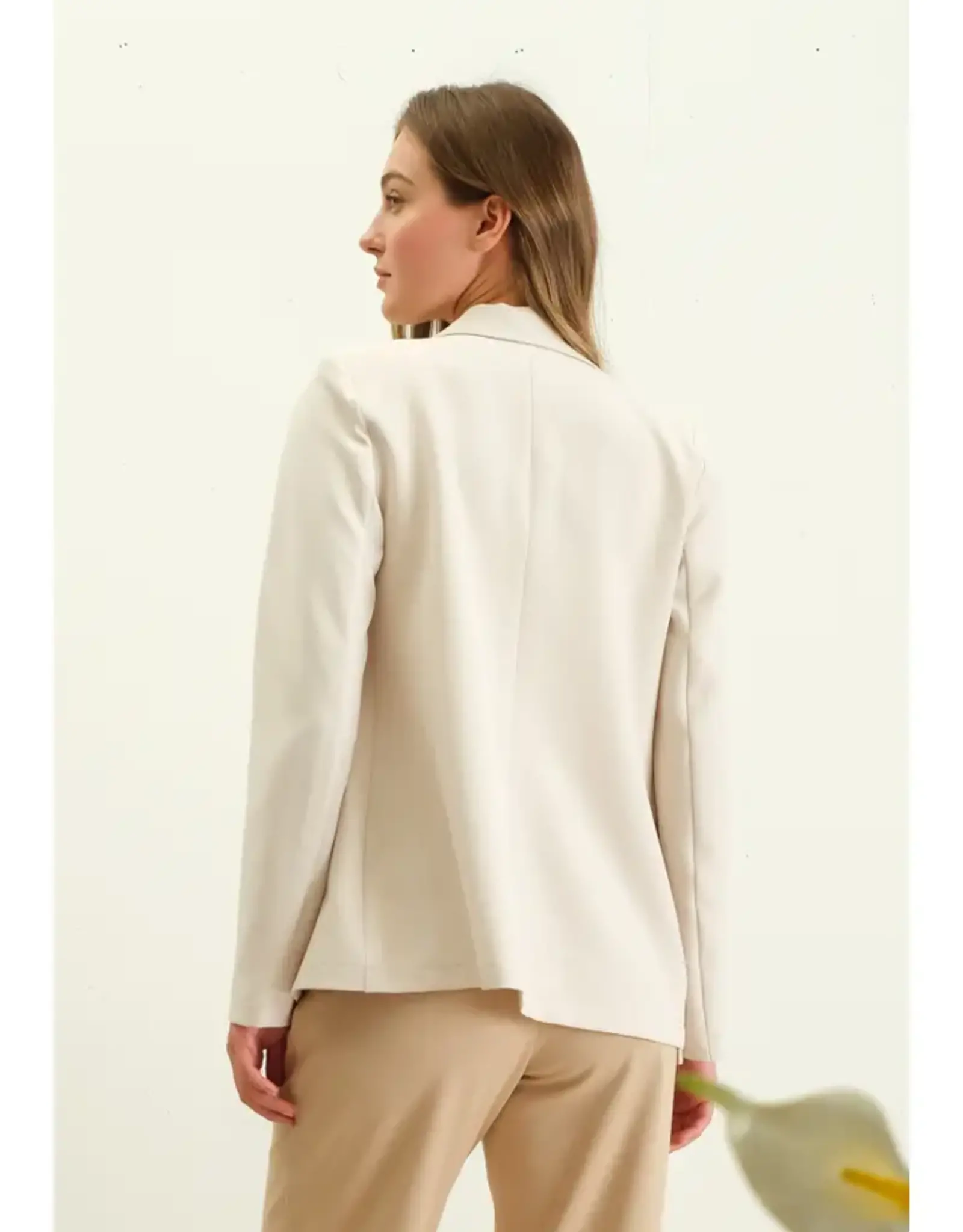 The Workshop Studio Solid Double Breasted Jacket, Light Khaki
