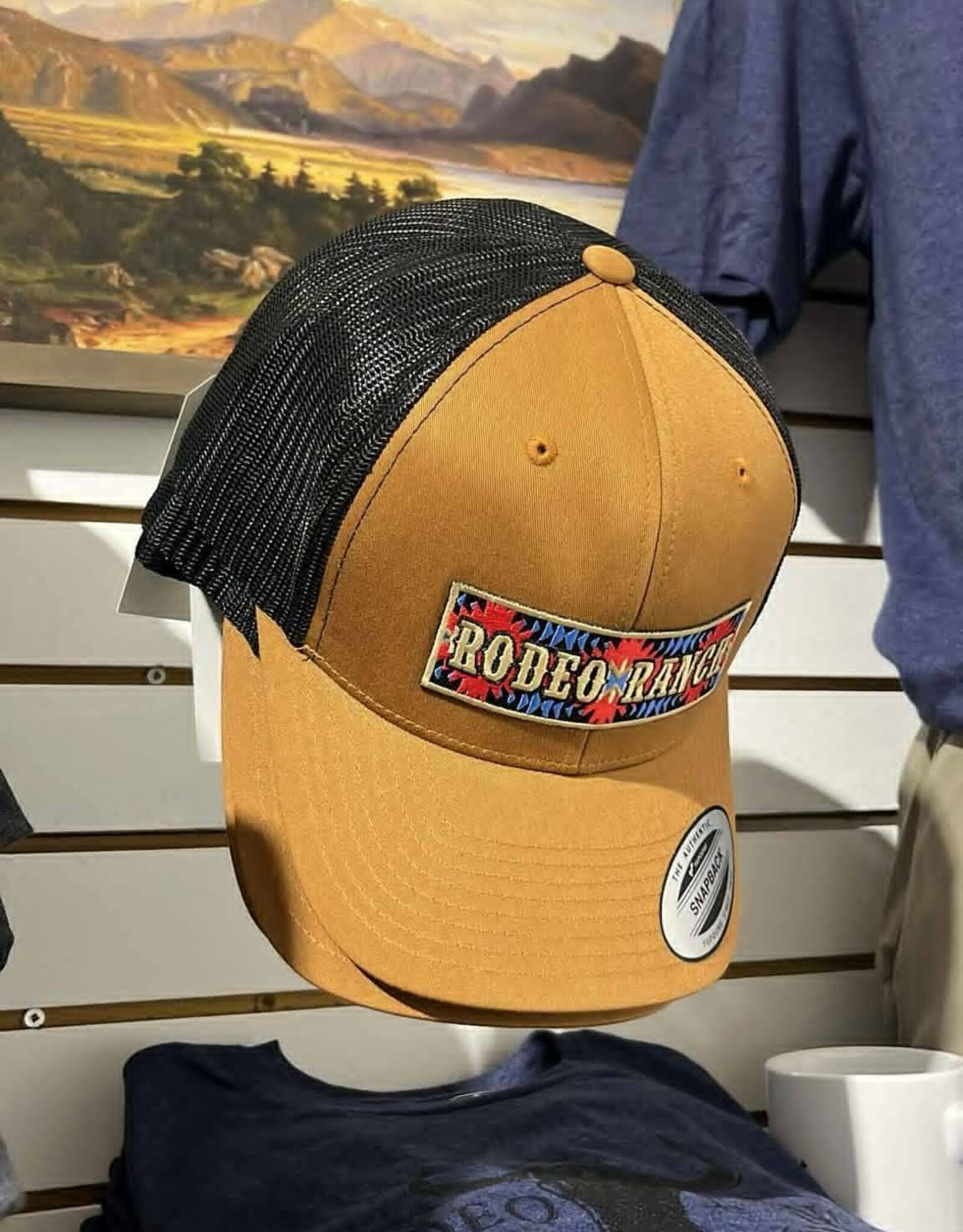 Rodeo Ranch Aztec Hat, Caramel and Black