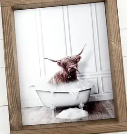 Ashwood Designs Framed Art, 9x11, Hank In The Tub