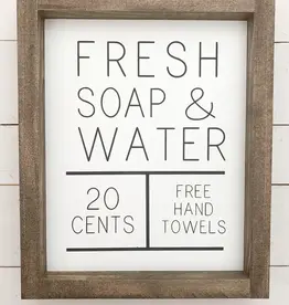 Ashwood Designs Framed Art, 9x11, Fresh Soap And Water, White