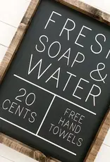 Ashwood Designs Framed Art, 9x11, Fresh Soap And Water, Black