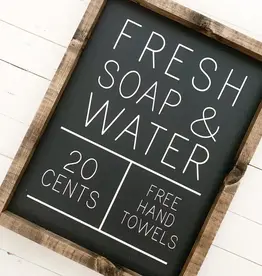 Ashwood Designs Framed Art, 9x11, Fresh Soap And Water, Black