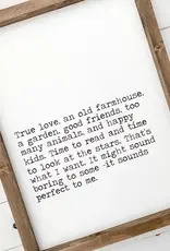 Ashwood Designs Framed Art, 13x17, True Love Old Farmhouse